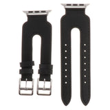 Maxbell 38mm Genuine Leather Strap Band Bracelet for Apple Watch Black