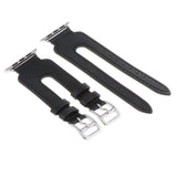 Maxbell 38mm Genuine Leather Strap Band Bracelet for Apple Watch Black