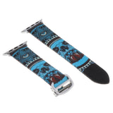 Maxbell Leather Watch Band Sport Fitness Bracelet Strap for Apple Watch 4 Blue