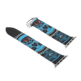 Maxbell Leather Watch Band Sport Fitness Bracelet Strap for Apple Watch 4 Blue