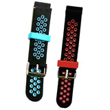 Maxbell 2 Pieces universal Replacement two-colorSilicone Watch Wrist Sport Straps