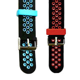 Maxbell 2 Pieces universal Replacement two-colorSilicone Watch Wrist Sport Straps
