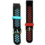 Maxbell 2 Pieces universal Replacement two-colorSilicone Watch Wrist Sport Straps