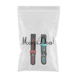 Maxbell 2 Pieces universal Replacement two-colorSilicone Watch Wrist Sport Straps