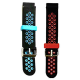 Maxbell 2 Pieces universal Replacement two-colorSilicone Watch Wrist Sport Straps