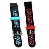Maxbell 2 Pieces universal Replacement two-colorSilicone Watch Wrist Sport Straps