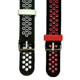 Maxbell 2 Pieces Replacement two-color Silicone Watch Wrist Sport Band Straps