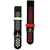 Maxbell 2 Pieces Replacement two-color Silicone Watch Wrist Sport Band Straps