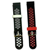 Maxbell 2 Pieces Replacement two-color Silicone Watch Wrist Sport Band Straps