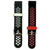 Maxbell 2 Pieces Replacement two-color Silicone Watch Wrist Sport Band Straps