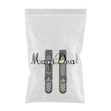 Maxbell 20mm Universal Replacement two-colorSilicone Watch Wrist Sport Band Strap