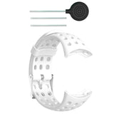 Maxbell Silicone Replacement Sport Watchband for Suunto M1 M2 M4 M5 White + White