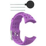 Maxbell Silicone Replacement Sport Watchband for Suunto M1 M2 M4 M5 Purple + Purple