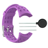 Maxbell Silicone Replacement Sport Watchband for Suunto M1 M2 M4 M5 Purple + Purple