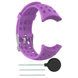 Maxbell Silicone Replacement Sport Watchband for Suunto M1 M2 M4 M5 Purple + Purple