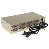 Maxbell 1-In-8-Out VGA Monitor Sharing Splitter Adapter For LCD PC TV Monitor