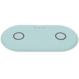 Maxbell 5W QI Dual Wireless Charger Pad Fast Charging Dock for Phone Blue