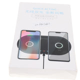 Maxbell 5W QI Dual Wireless Charger Pad Fast Charging Dock for Phone Blue