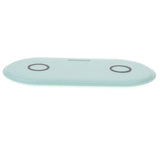 Maxbell 5W QI Dual Wireless Charger Pad Fast Charging Dock for Phone Blue