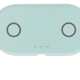 Maxbell 5W QI Dual Wireless Charger Pad Fast Charging Dock for Phone Blue