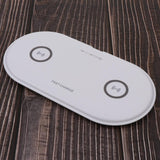 Maxbell 5W QI Dual Wireless Charger Pad Fast Charging Dock for Phone White