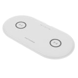 Maxbell 5W QI Dual Wireless Charger Pad Fast Charging Dock for Phone White