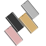 Maxbell Creative Flip PU Leather Plated Mirror Phone Case Stand for iPhone X Black