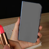 Maxbell Creative Flip PU Leather Plated Mirror Phone Case Stand for iPhone XR silver