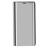 Maxbell Creative Flip PU Leather Plated Mirror Phone Case Stand for iPhone XR silver