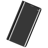 Maxbell Smart Clear View Plating Mirror Flip Case Cover for Samsung J7 Prime black
