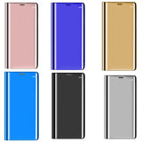 Maxbell Smart Clear View Plating Mirror Flip Case Cover for Samsung J7 Prime black