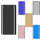 Maxbell Smart Clear View Plating Mirror Flip Case Cover for Samsung J7 Prime black