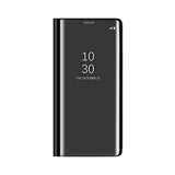 Maxbell Smart Clear View Plating Mirror Flip Case Cover for Samsung J7 Prime black