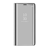 Maxbell Smart Clear View Plating Mirror Flip Case Cover for Samsung J7 Prime black