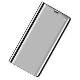 Maxbell Smart Clear View Plating Mirror Flip Case Cover for Samsung J7 Prime silver