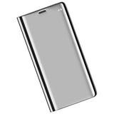 Maxbell Smart Clear View Plating Mirror Flip Case Cover for Samsung J7 Prime silver