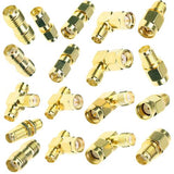 Maxbell 18 Pieces SMA Connector Male Female Plug Antenna Converter Adapter Coax Set