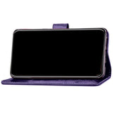 Maxbell Leather Phone Protective Flip Case with Card Slots for iPhone XR Purple
