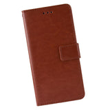 Maxbell Leather Phone Protective Flip Case with Card Slots for iPhone XS / X Brown