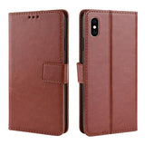 Maxbell Leather Phone Protective Flip Case with Card Slots for iPhone XS / X Brown