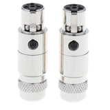 Maxbell 2 Pieces Gold Plated 5mm Mini 4Pin XLR Female Plugs Connectors Socket