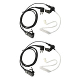 Max 2Pin PPT Covert Acoustic Tube Earpiece Headset for Motorola Two Way Radio
