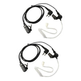 Max 2Pin PPT Covert Acoustic Tube Earpiece Headset for Motorola Two Way Radio