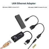 Maxbell Network Adapter USB 2.0 to Ethernet RJ45 LAN Adapter for Amazon Fire TV 3