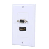 Maxbell HDTV VGA Video Socket Wall Plate Cover Outlet Extender Adapter HDTV 1080P