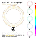 Maxbell 14inch Dimmable LED Ring Light Camera Fill Light with Tripod and Phone Clip