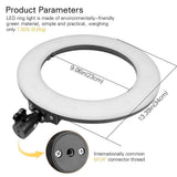 Maxbell 14inch Dimmable LED Ring Light Camera Fill Light with Tripod and Phone Clip