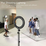 Maxbell 14inch Dimmable LED Ring Light Camera Fill Light with Tripod and Phone Clip