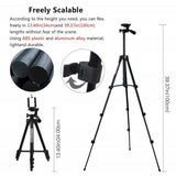Maxbell Tripod Camera With Bluetooth Remote Phone Holder Mount Stand Universal-Black
