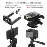 Maxbell Tripod Camera With Bluetooth Remote Phone Holder Mount Stand Universal-Black